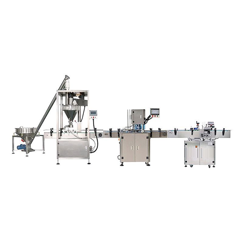 單頭粉末自動灌裝旋蓋鋁箔封口生產(chǎn)線